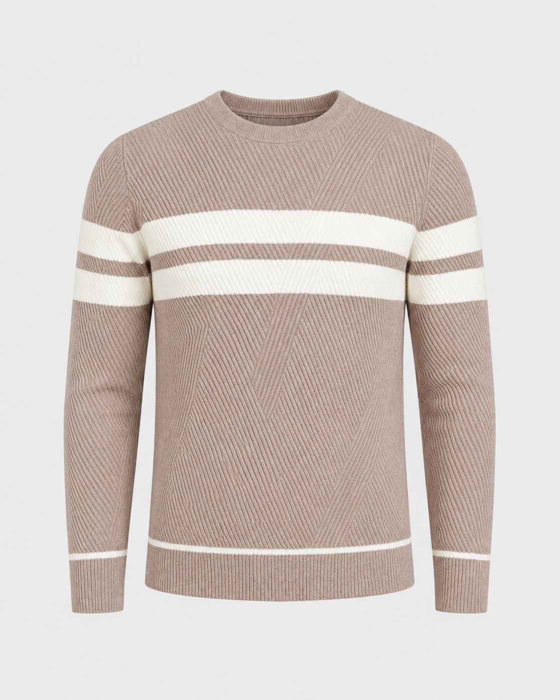 Men’s Textured Crew-Neck Sweater – Refined Everyday Knit for Autumn and Winter
