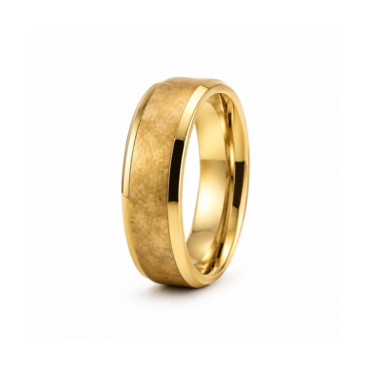 Men's Fog-Pattern Stainless Steel Band – Gold on pure white background