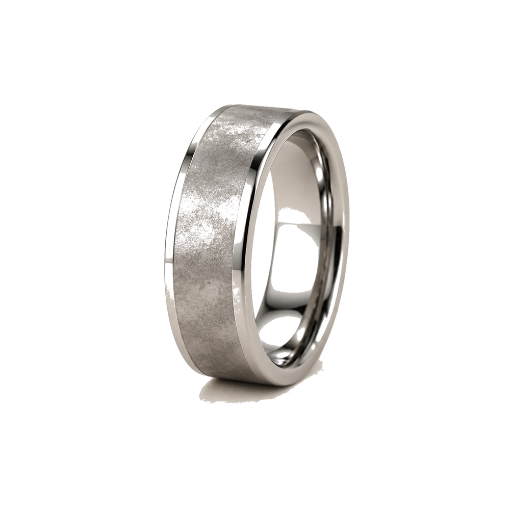 Men's Fog-Pattern Stainless Steel Band – Steel on pure white background
