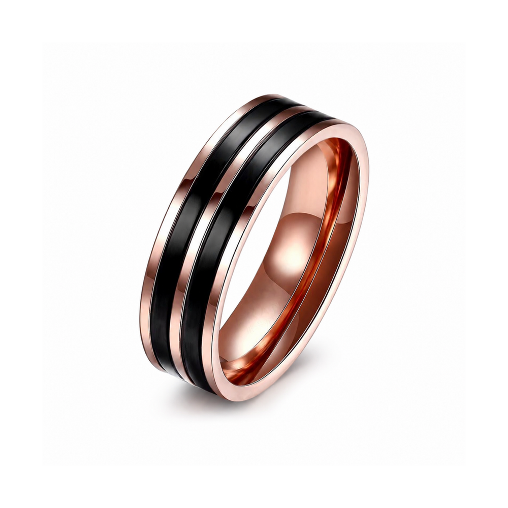 Men's Minimalist Titanium Steel Band on pure white background