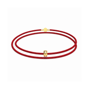 Men's Tungsten Accent Cord Bracelet – Gold on pure white background