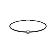 Men's Tungsten Accent Cord Bracelet – Gray on pure white background