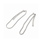 Men's Double-Layer Stainless Steel Bracelet Duo on pure white background