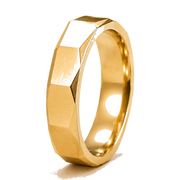 8mm Faceted Polygon Ring on a pure white background