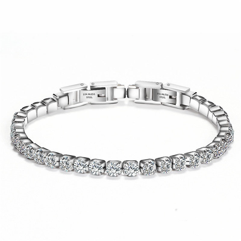 Adjustable Zircon Stainless Tennis Bracelet colour or variant view