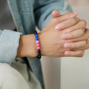 Black Acrylic Bead Bracelet colour or variant view