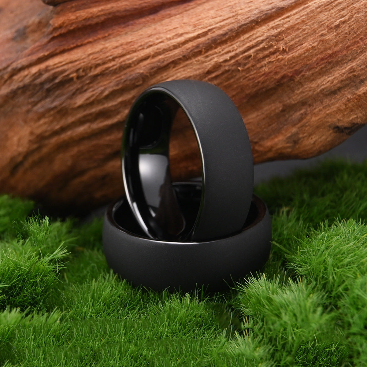 Black Sandblasted Tungsten Ring colour or variant view