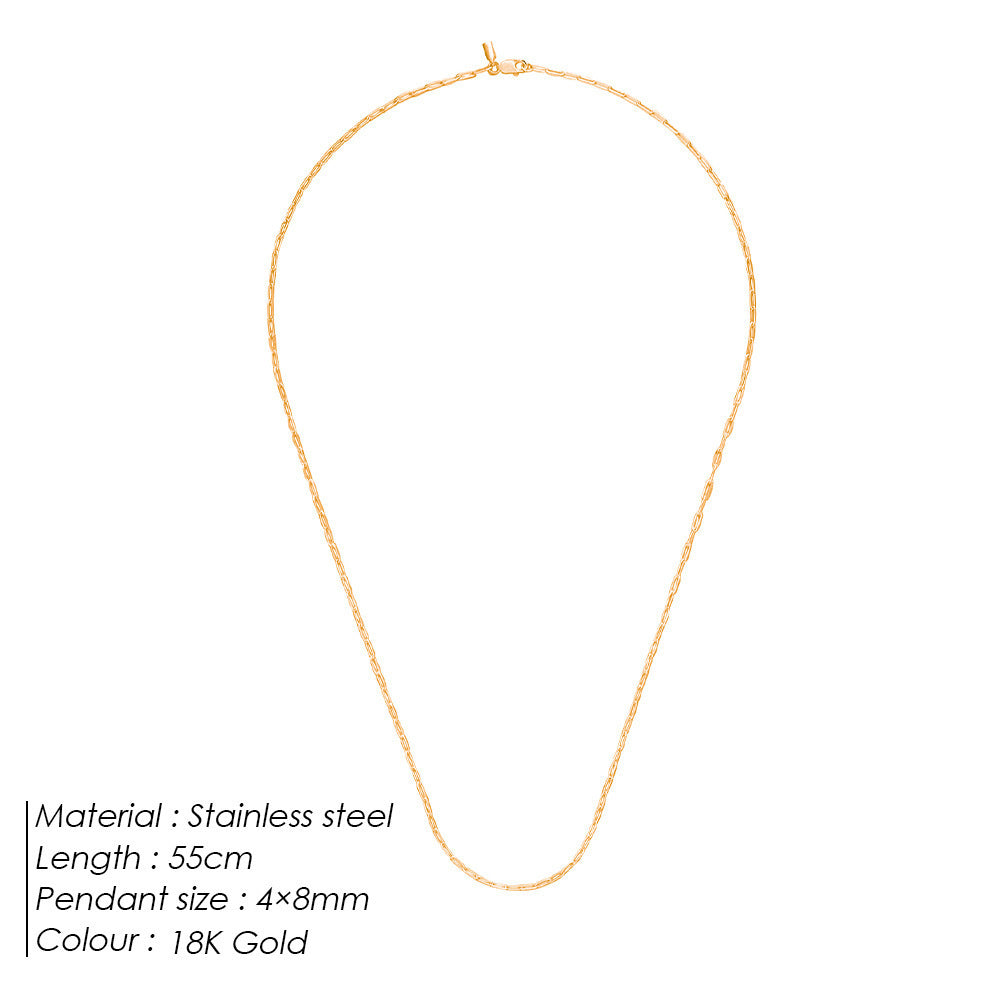 French Square-Clip Stainless Steel Chain colour or variant view