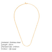 French Square-Clip Stainless Steel Chain colour or variant view