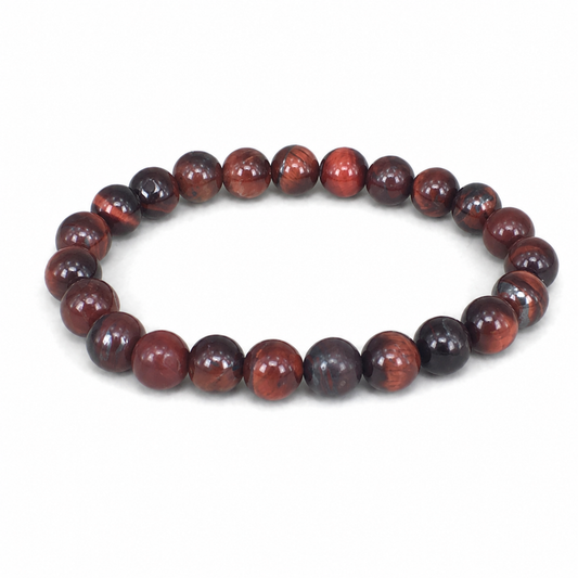 Vintage Red Tiger Eye Bracelet on white background
