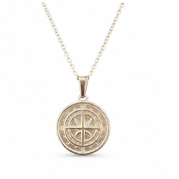 Faith Medallion Necklace on white background