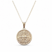 Faith Medallion Necklace on white background