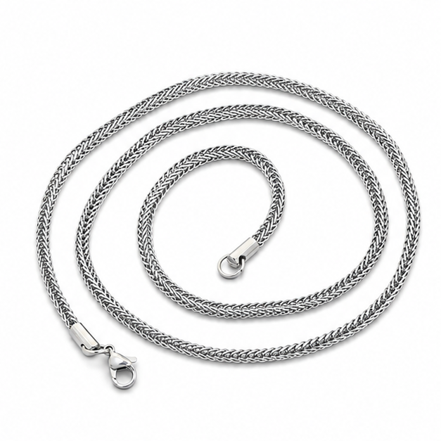 3 mm Vacuum-Plated Stainless Steel Chain on white background