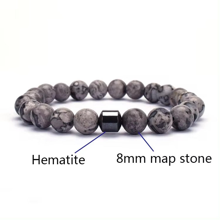 Gemstone & Hematite Bead Bracelet colour or variant view