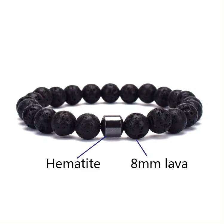 Gemstone & Hematite Bead Bracelet colour or variant view