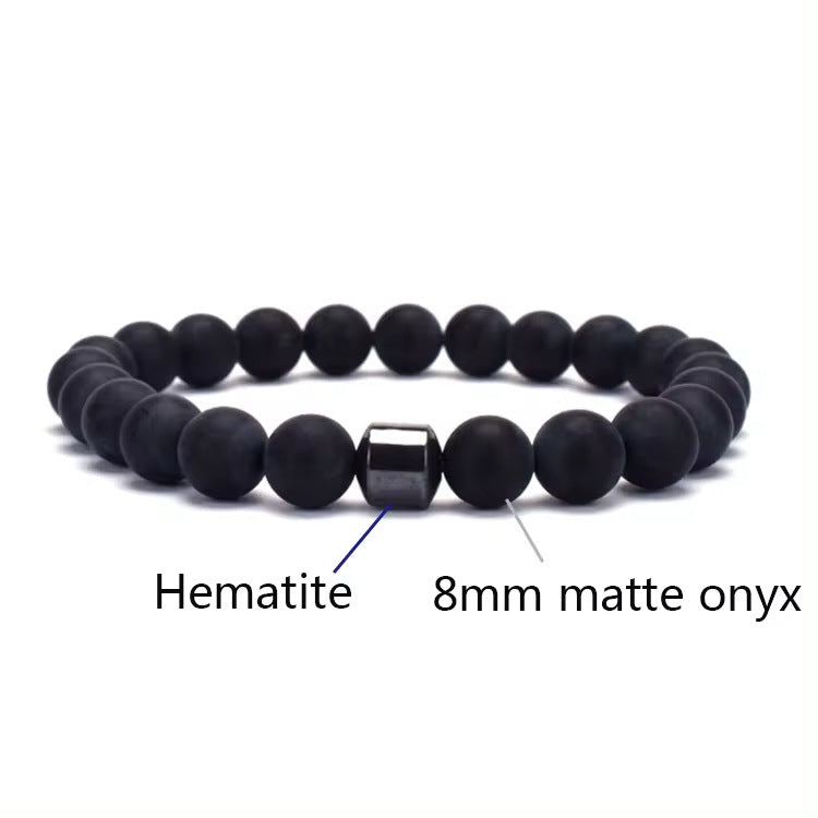 Gemstone & Hematite Bead Bracelet colour or variant view