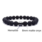 Gemstone & Hematite Bead Bracelet colour or variant view
