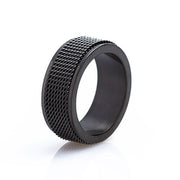 8 mm Textured Titanium Steel Spinner Ring colour or variant view