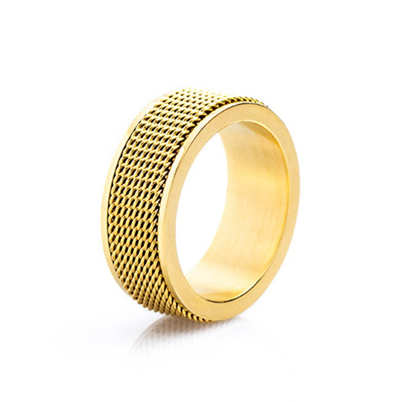8 mm Textured Titanium Steel Spinner Ring colour or variant view