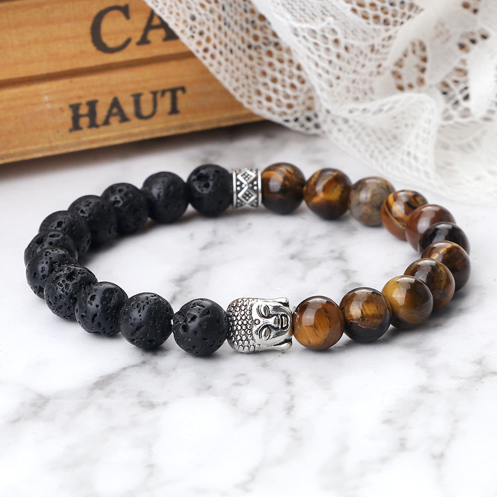 Howlite & Lava Bead Bracelet colour or variant view