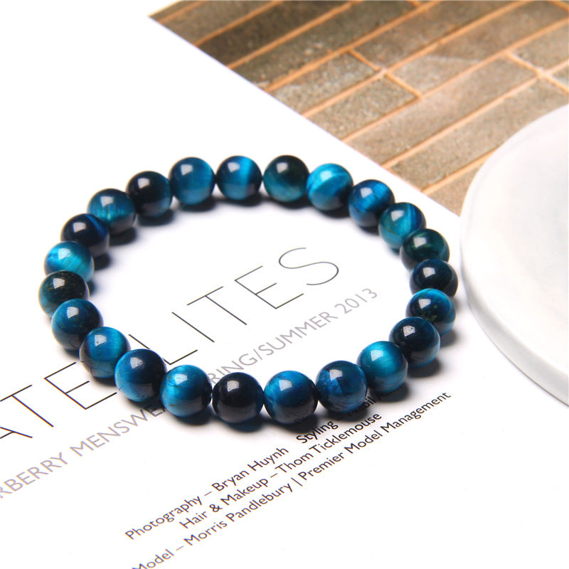 Royal Blue Tiger Eye Bead Bracelet colour or variant view