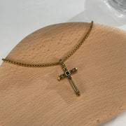 Vintage Stainless Steel Cross Necklace colour or variant view