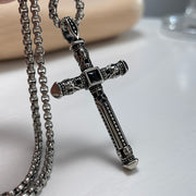 Vintage Stainless Steel Cross Necklace colour or variant view