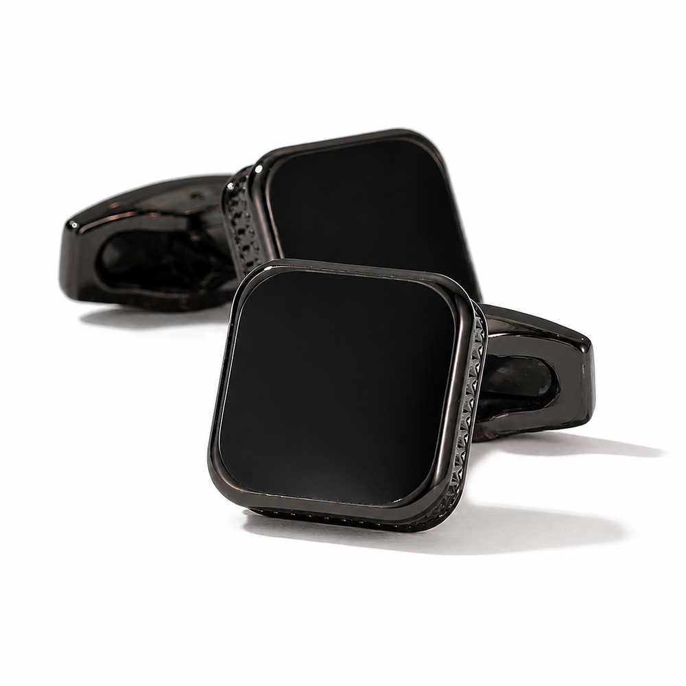 Square Formal Men’s Cufflinks on pure white background