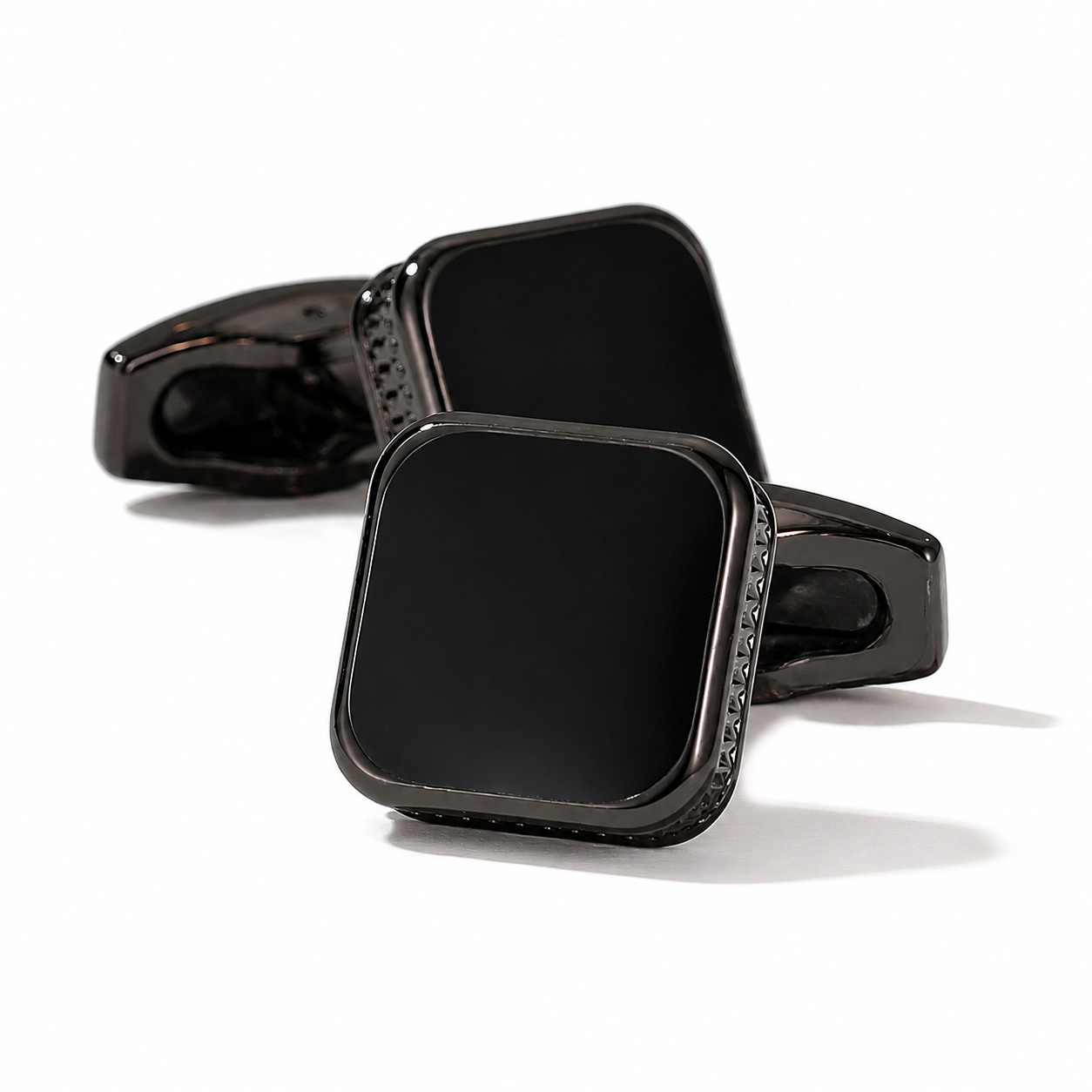Square Formal Men’s Cufflinks on pure white background