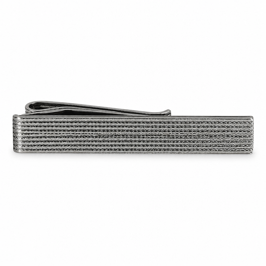 Minimalist Straight Tie Clip on pure white background