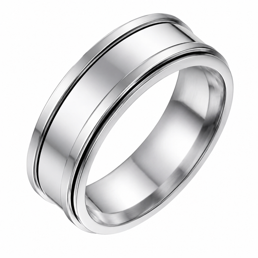 Center-line double-row stainless steel spinner ring