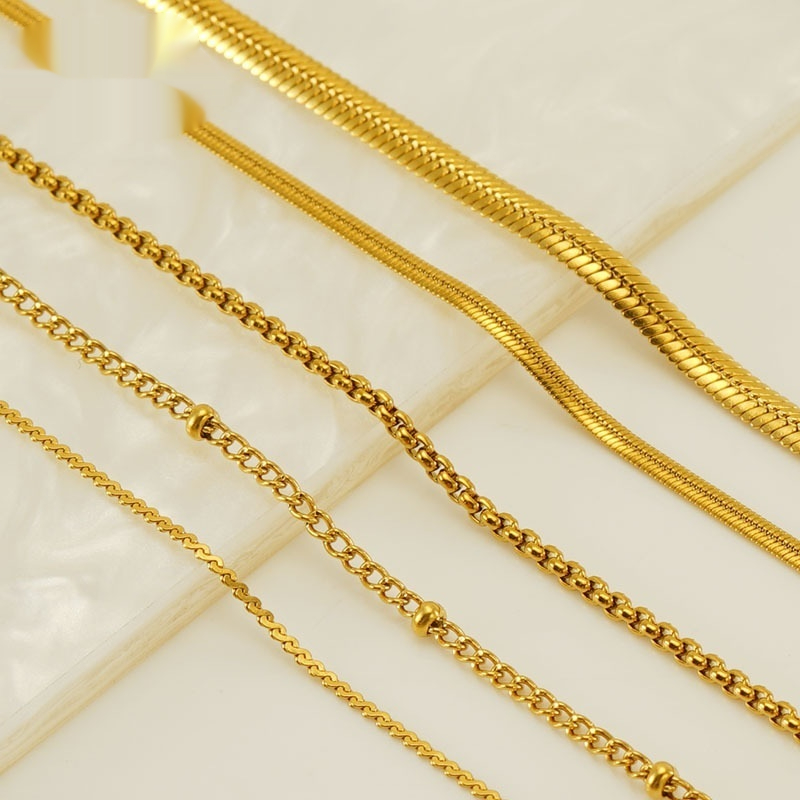 Side-Clip Bead Chain Necklace – image 2