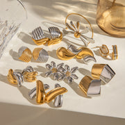 Contrast Stainless Steel Earrings