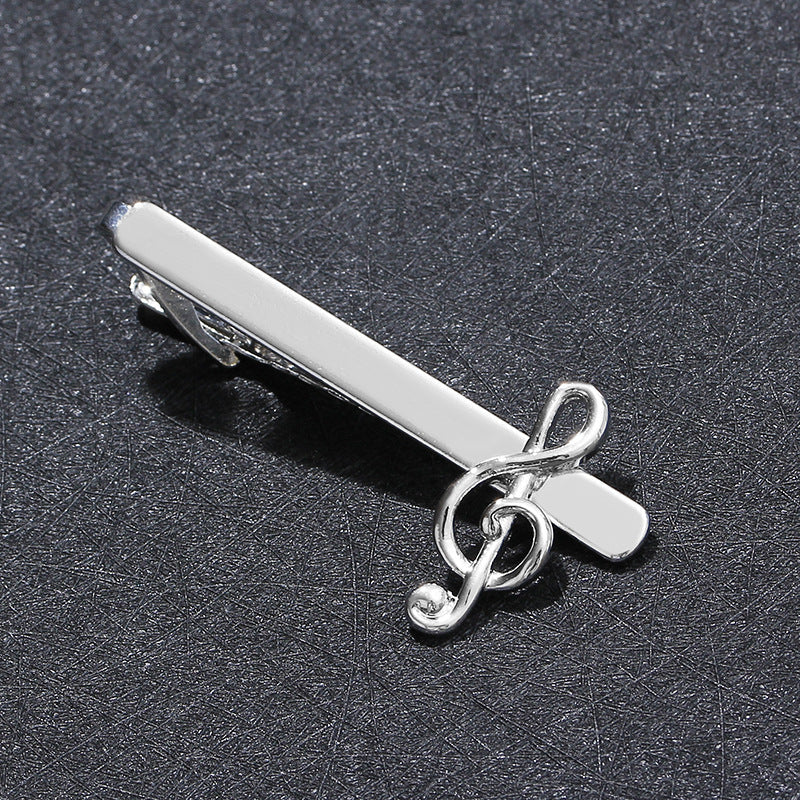 Copper cufflinks and tie clip alternate view