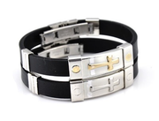 Cross Titanium-Steel Bracelet – image 4 
