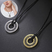 Elder Futhark rune disc necklace in silver and gold