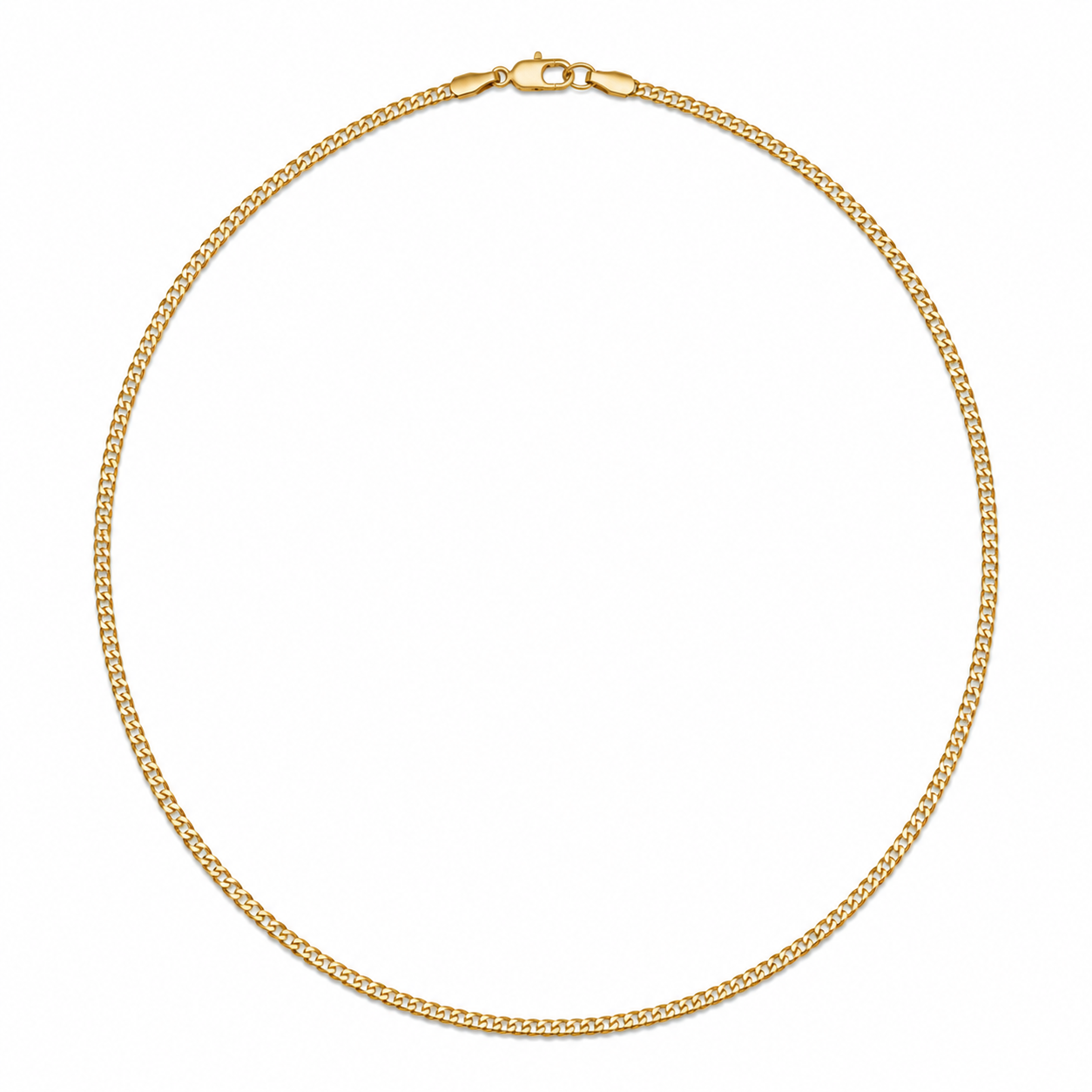 3mm gold-tone Cuban chain for men