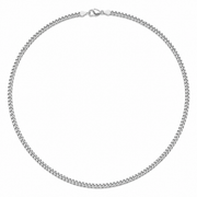 3mm silver-tone Cuban chain for men