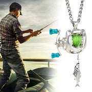 VALT men's copper fishing reel pendant necklace