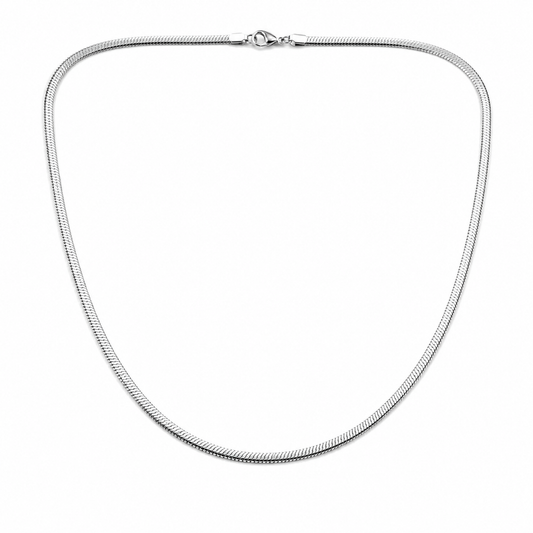 Silver Flat Snake Chain