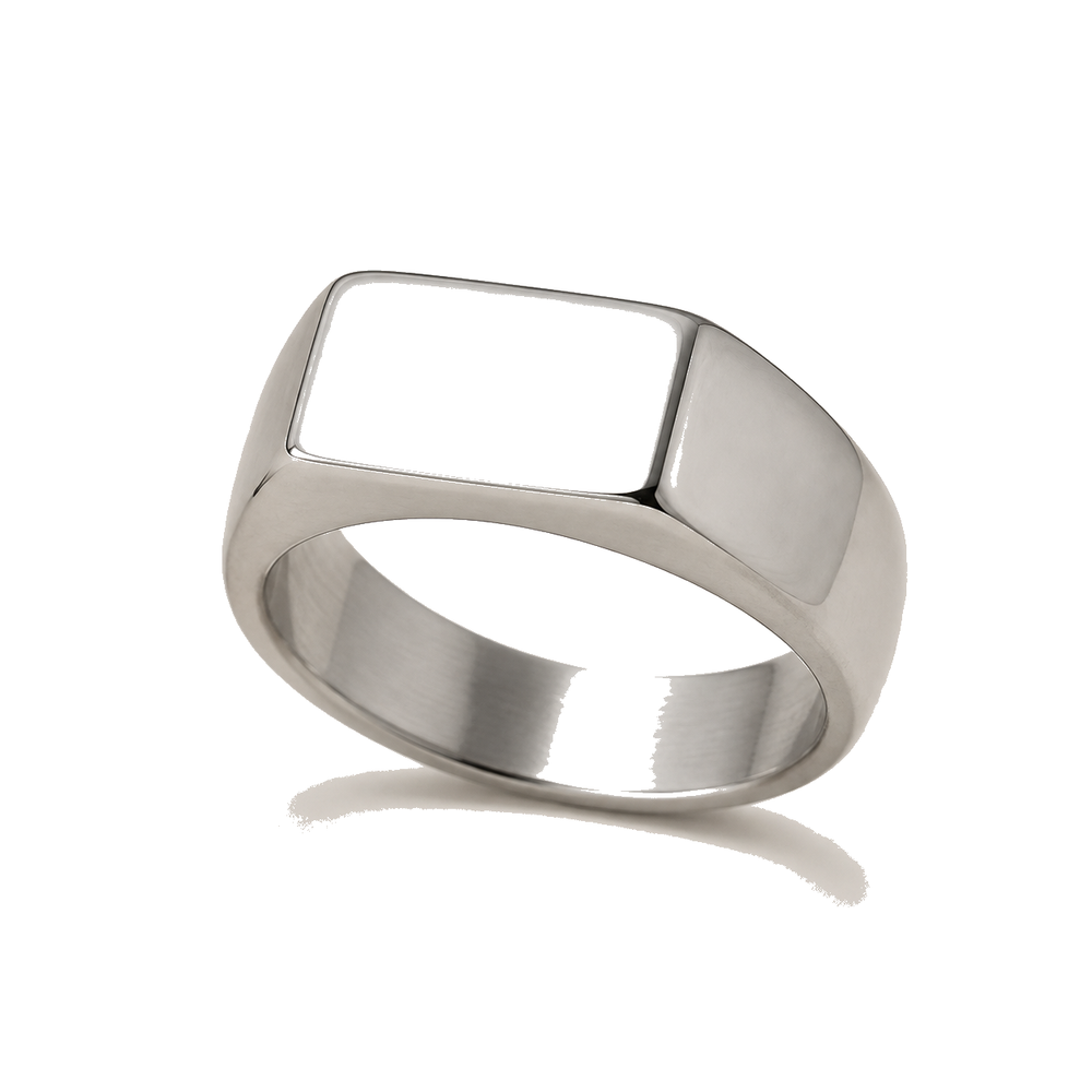 Flat-Top Signet Ring on a clean white background