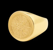 Gold compass ring product detail