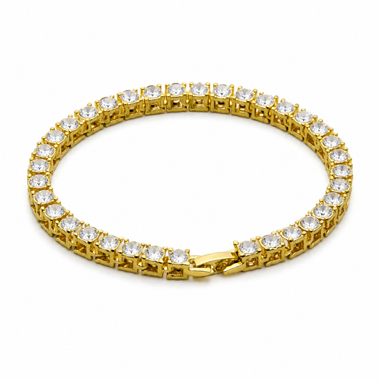 5mm Iced Cuban Bracelet on white background 