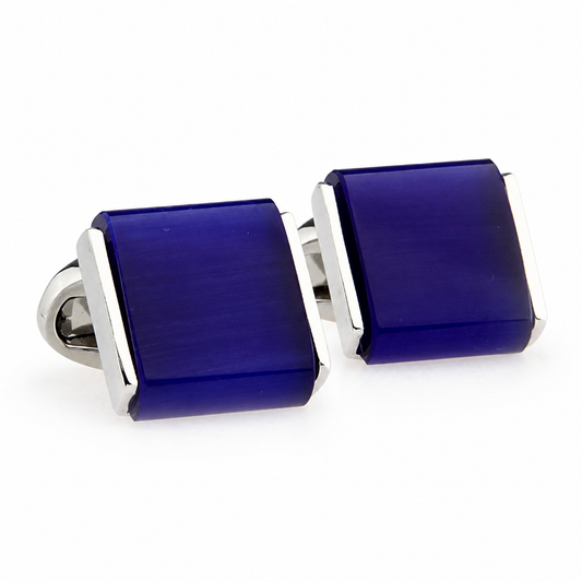 Opal Square Cufflinks on white background