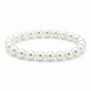 Pearl-Effect Bead Bracelet on white background