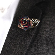 Rose flower collar pin chain alternate view