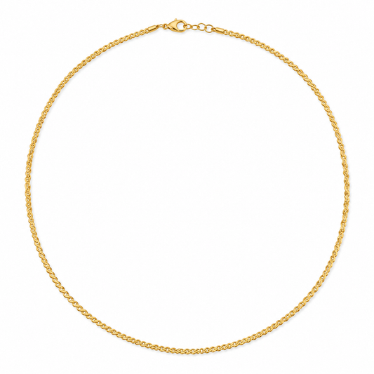 S Chain Necklace on white background 