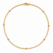 Side-Clip Bead Chain Necklace on white background