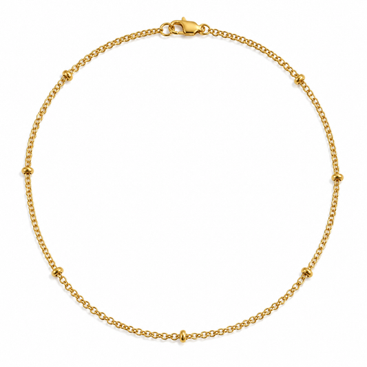 Side-Clip Bead Chain Necklace on white background