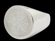 Silver compass ring product detail